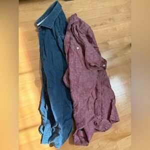 Banana Republic Bundle - Chambray Long Sleeve and Linen Short Sleeve